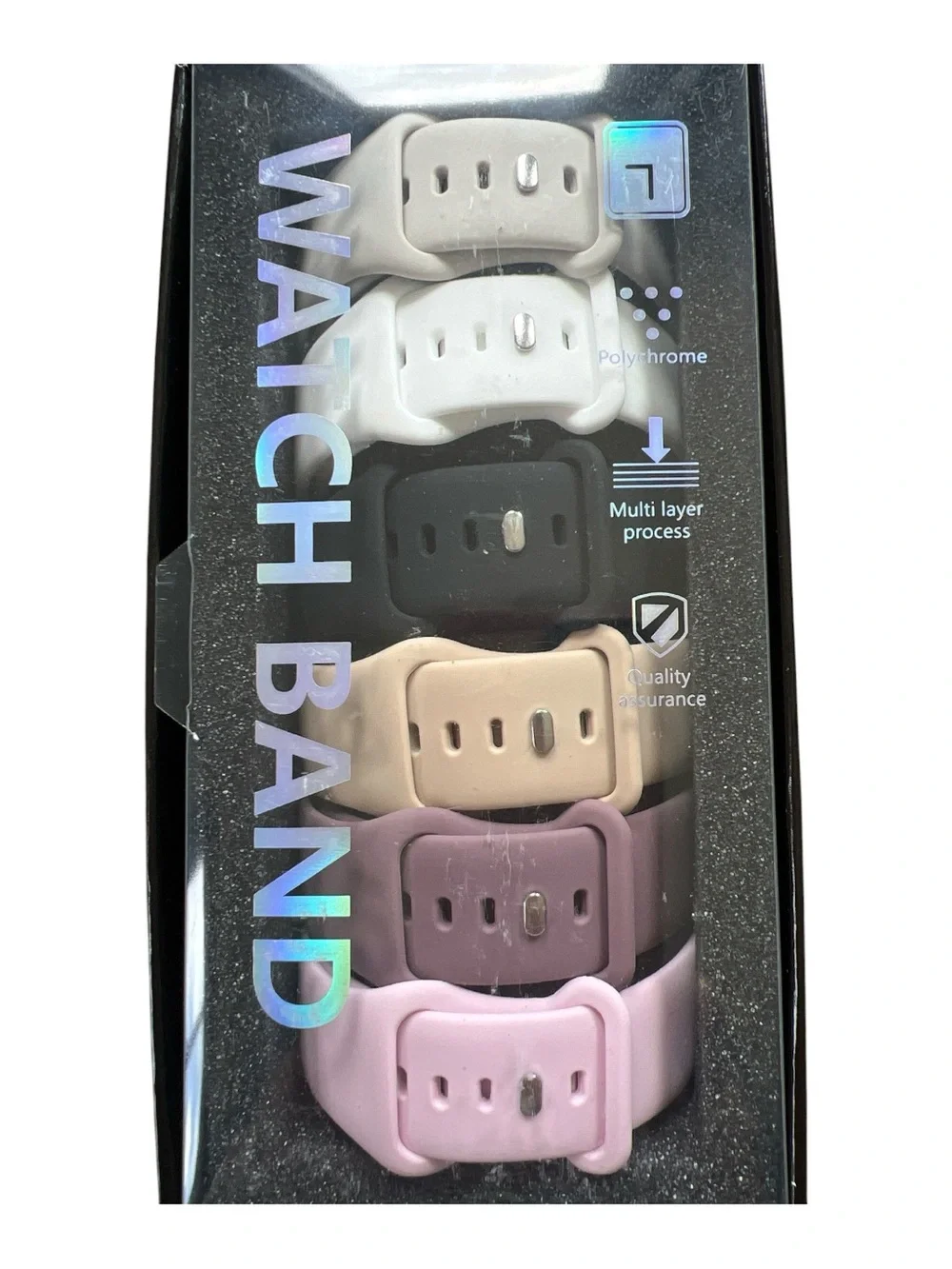 Silicone Sports Watch Bands - Multi-Color 6-Pack Compatible with Apple Watch